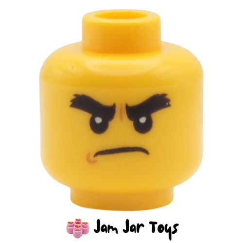 LEGO Cole Head, Bushy Eyebrows, Angry