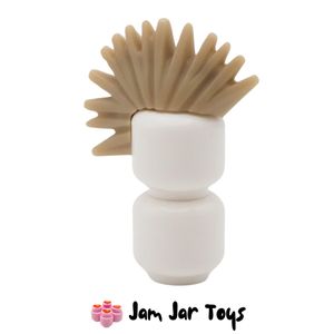 LEGO® Dark Tan Mohawk Hair FPH197