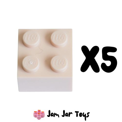 LEGO Five Light Nougat Bricks 2 x 2. BK16