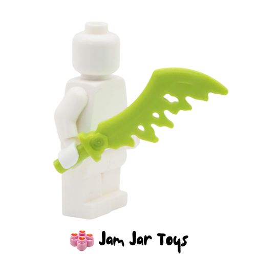 LEGO Minifigure Sword – Lime Serrated Blade