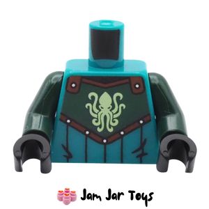 LEGO® Dark Turquoise Torso, Armour, Green Chest, Kraken TO431