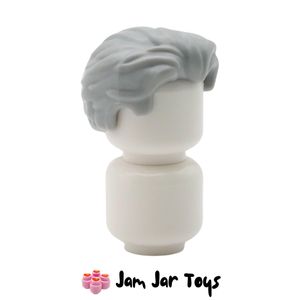 LEGO Light Bluish Grey Swept Back Hair, Side Burns