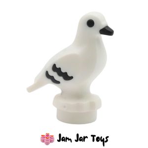 LEGO® White Pigeon / Bird, Black Eyes, Beak, Feathers P228
