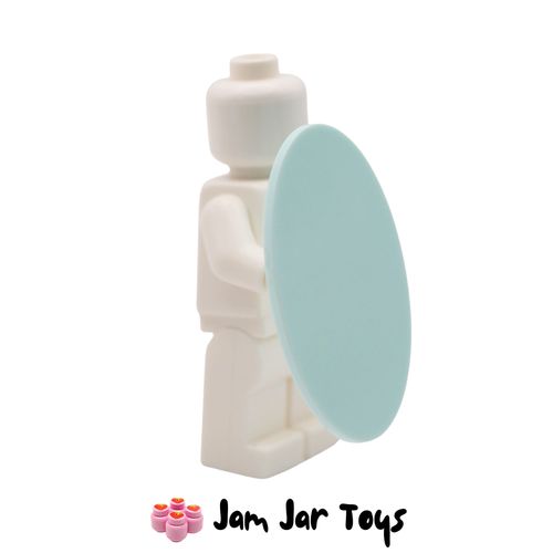 LEGO Light Aqua Oval Shield with Grip