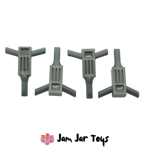 LEGO Drill Jackhammer Dark Bluish Grey x 4.