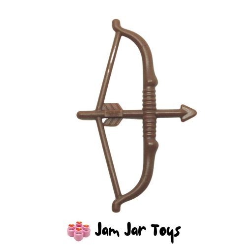 LEGO Longbow Bow and Arrow Reddish Brown