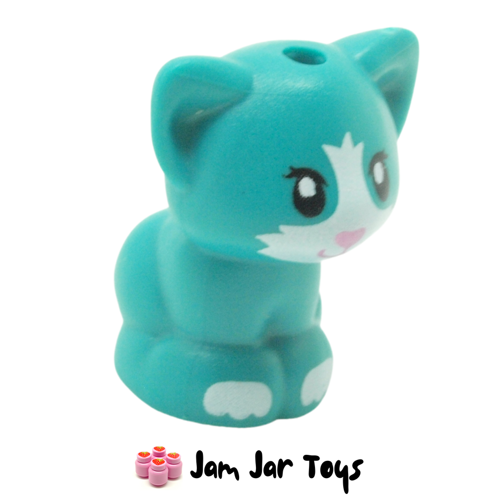 LEGO Cat Kitten Bright Bluish Green