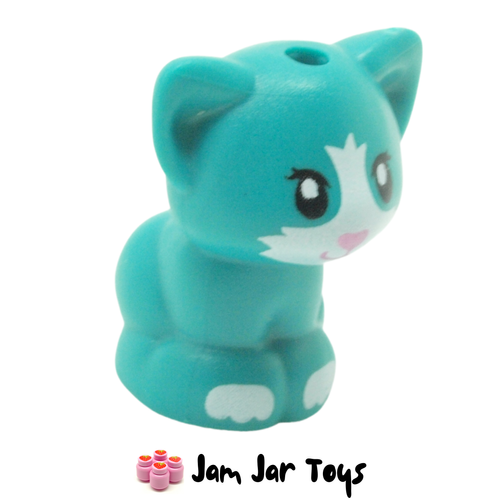 LEGO Cat Kitten Bright Bluish Green