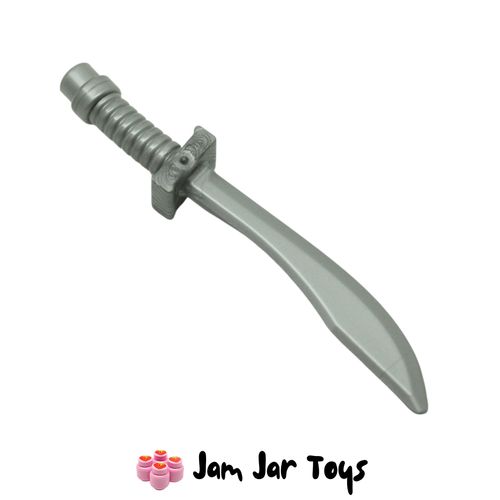 LEGO Sabre Curved Bladed Sword Silver Metallic