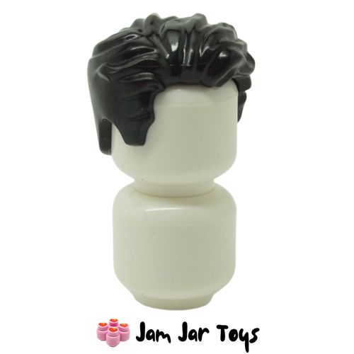 LEGO Hair Black Hair Swept Left Tousled