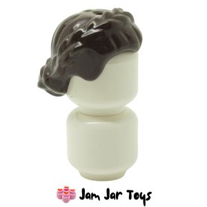 LEGO® Minifigure Hair Dark Brown Short Braid Sides (H31)