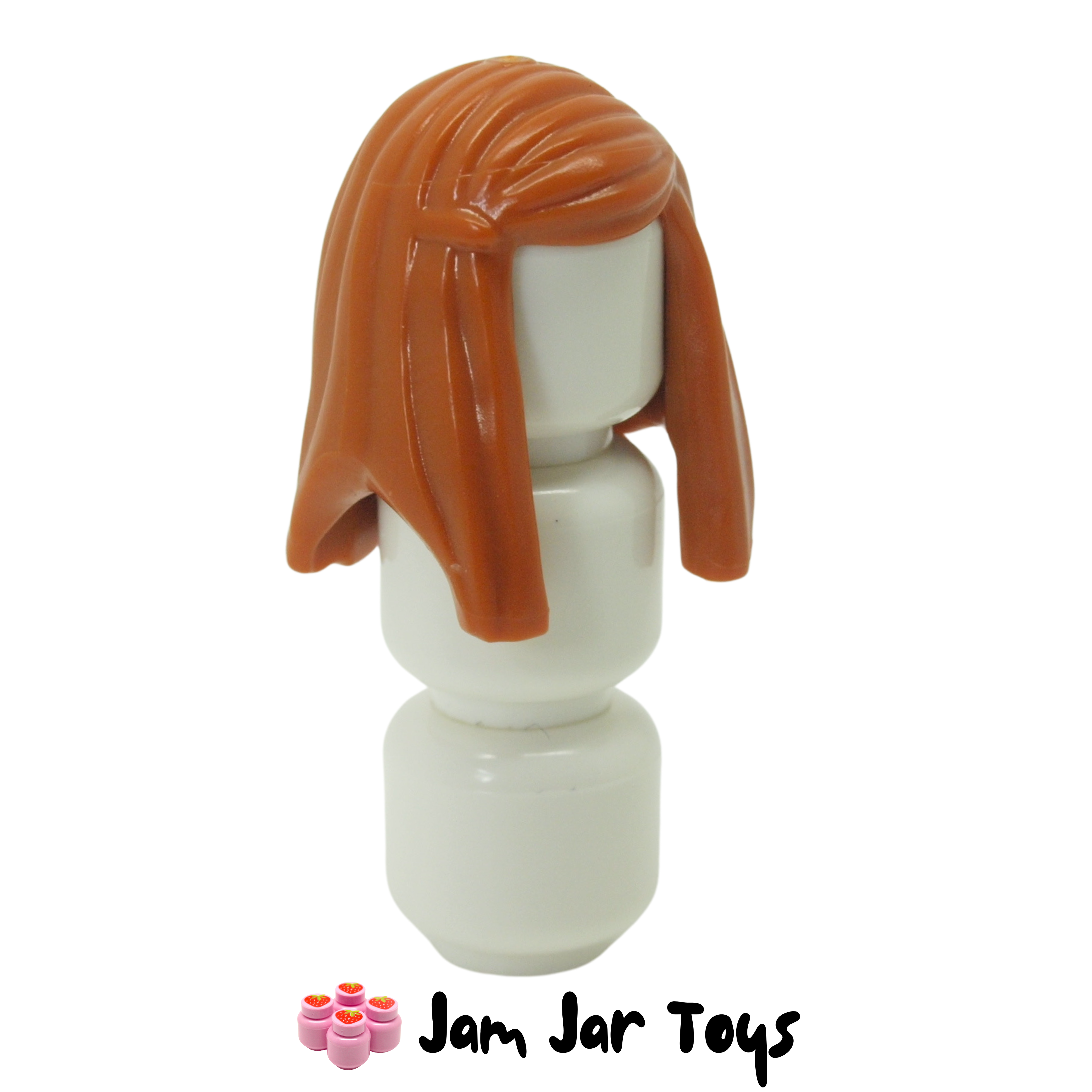 Lego 1 Hair Wig For Female Girl Minifigure High Ponytail Black Orange Halloween 