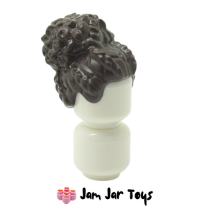 LEGO® Minifigure Hair Dark Brown Put Up with Braids (H133)