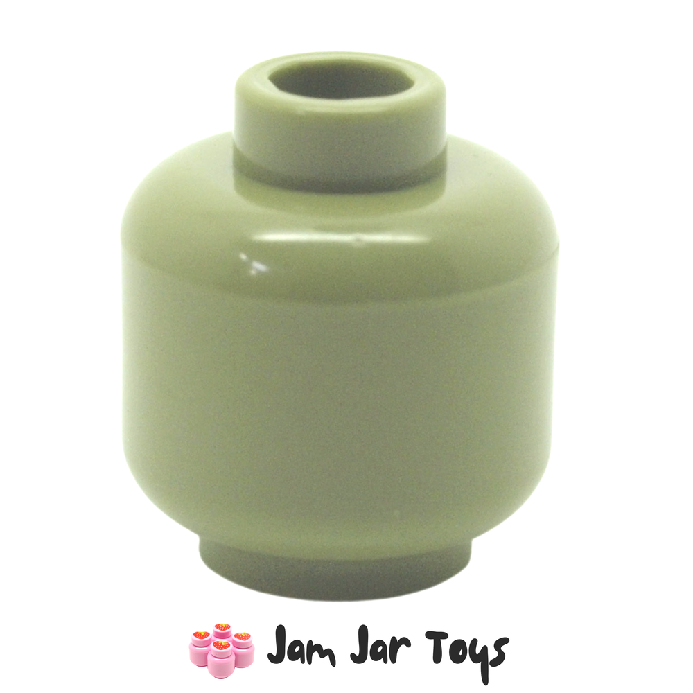 LEGO Olive Green Plain Minifigure Head.