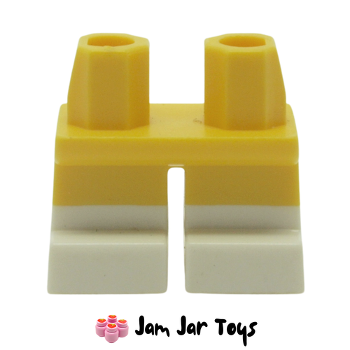 LEGO Short Legs White with Yellow Hips