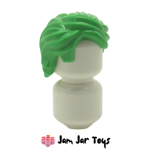 LEGO® Minifigure Hair Bright Green Swept Back Tousled (H144)