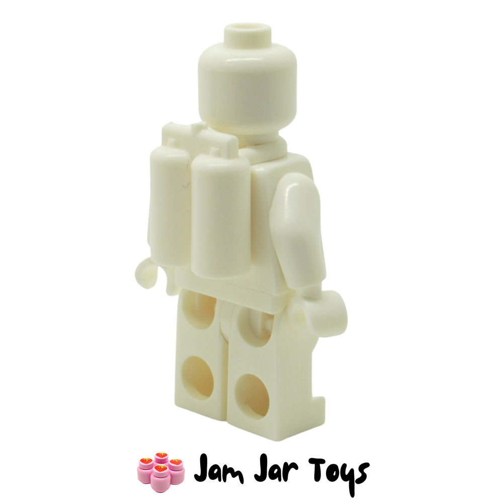 LEGO White Airtanks Oxygen Tanks Side View