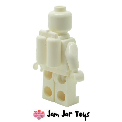 LEGO White Airtanks Oxygen Tanks Side View