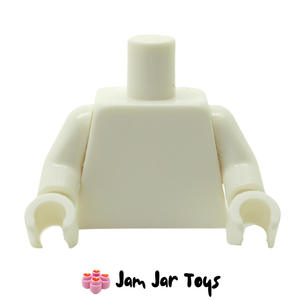 LEGO® White Torso Monochrome White Arms and Hands T49