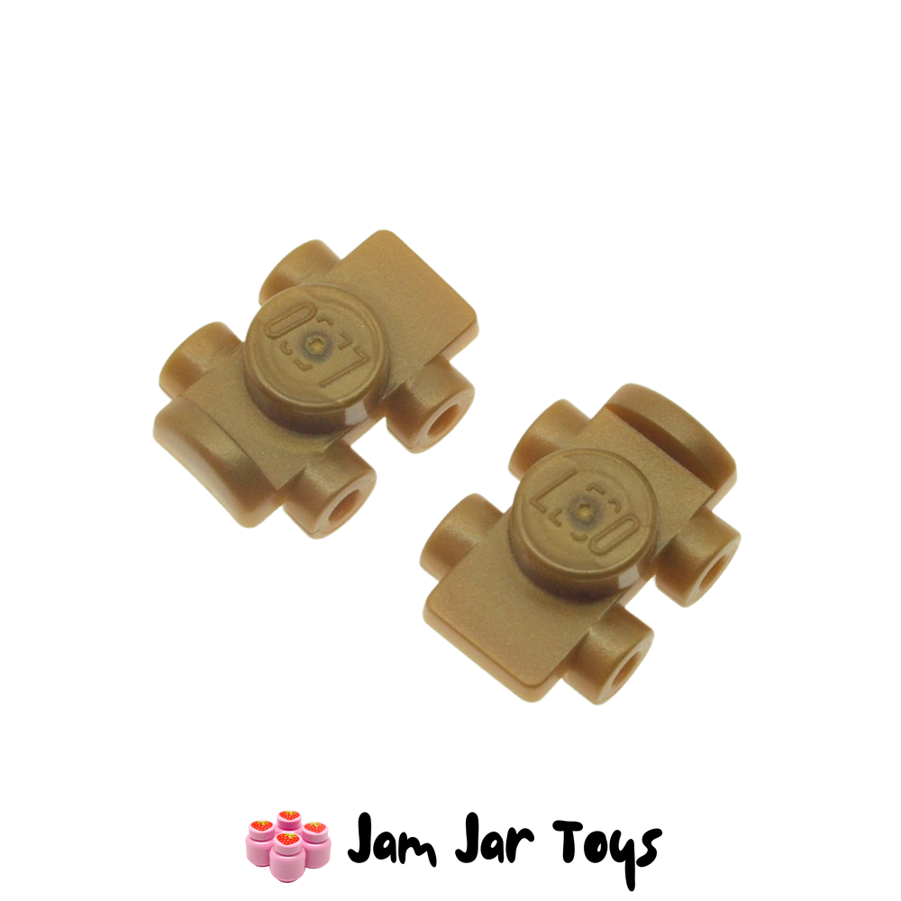 LEGO Pearl Gold Roller Skates Pair