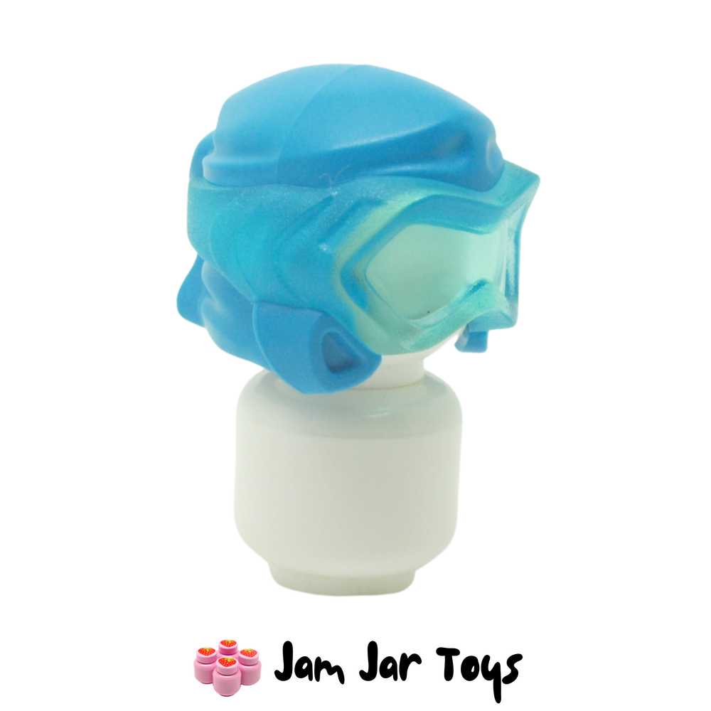LEGO Dark Azure LEGO Hat Wrap Trans-Light Blue Diving Mask
