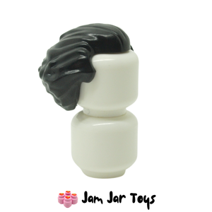 LEGO® Black Minifigure Hair Swept Back with Widow's Peak H197