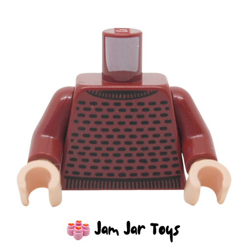 LEGO Dark Red Torso Sweater with Knit Lines