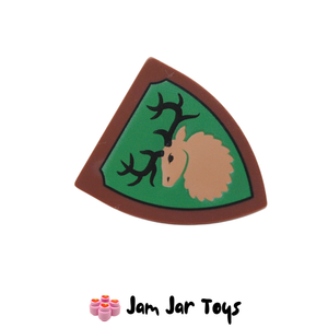 LEGO® Triangular Shield with Forestmen Deer Head W65