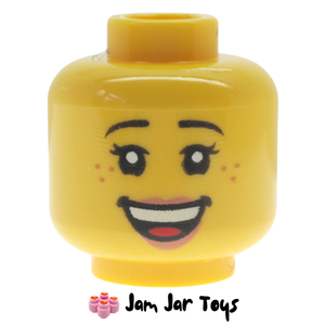 LEGO® Rivera Dual Sided Head Freckles, Pink Lips, Closed Mouth Smile / Open Smile FH196