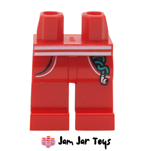LEGO Red Legs White Belt, Headphones with Dark Turquoise Cable