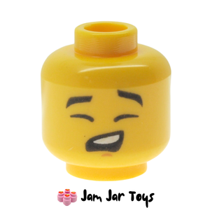 LEGO® Head, Wide Smile, Chin / Eyes Closed, Singing. FH201