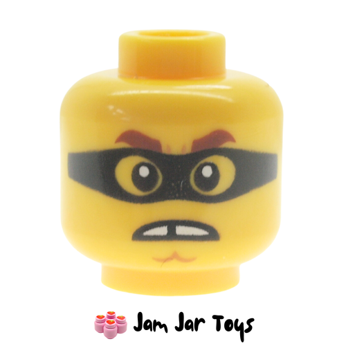 LEGO Hacksaw Hank, Dual Sided Head, Chin Dimple, Black Mask