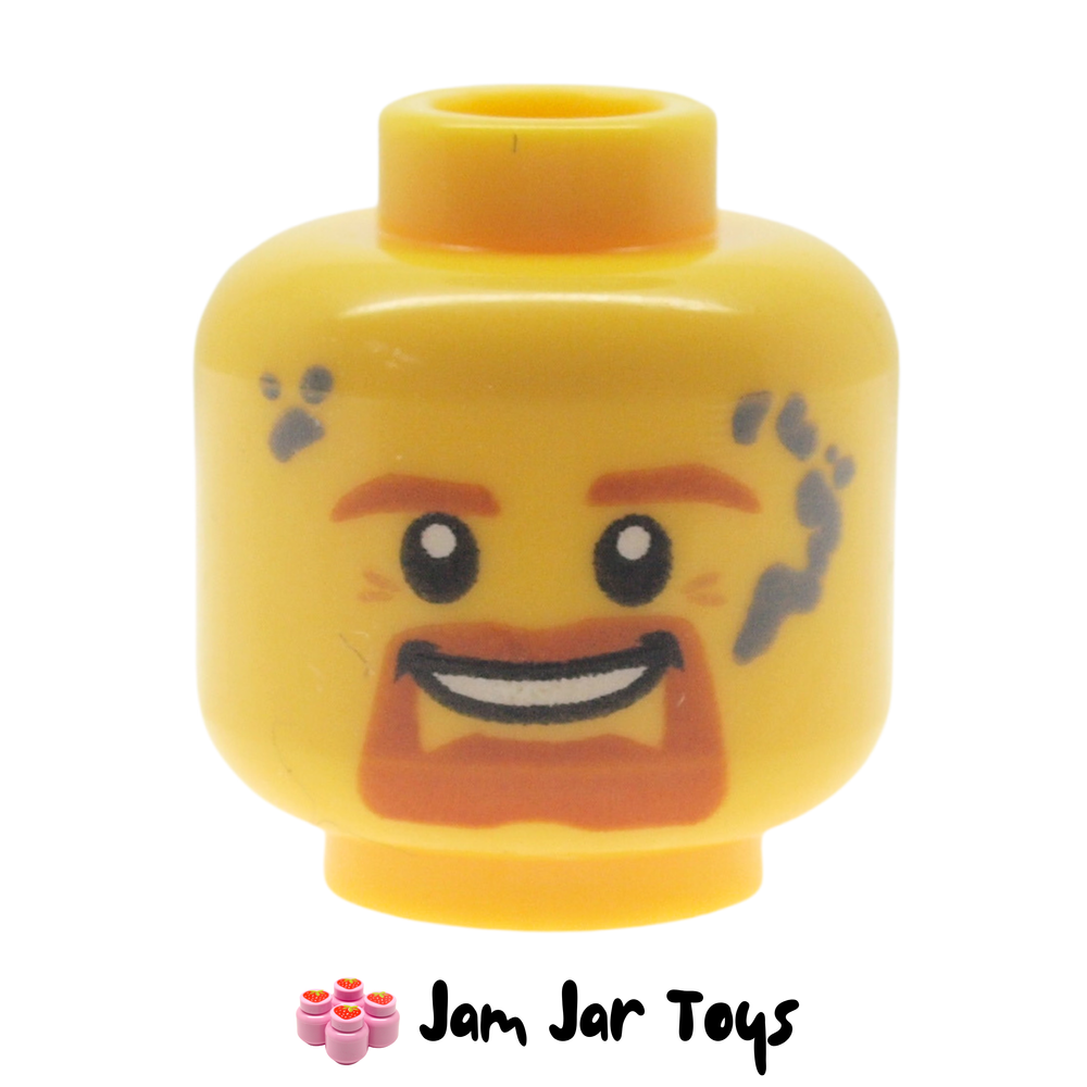 LEGO Brown Eyebrows, Beard, Moustache, Grey Temple Marks