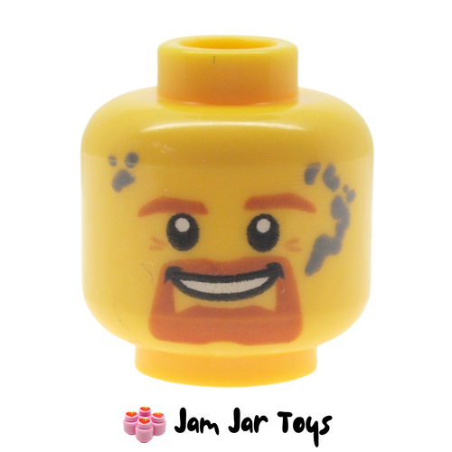LEGO Brown Eyebrows, Beard, Moustache, Grey Temple Marks