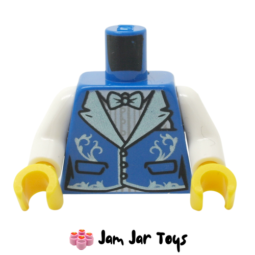 LEGO Bright Light Blue Torso Jacket, Bow Tie