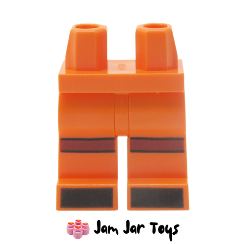 Orange Legs with Dark Red Knee Bands, Black Toes