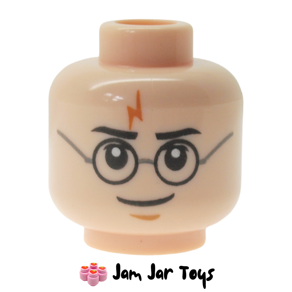LEGO Harry Potter, Dual Sided Head, Glasses, Lightning Bolt Scar, Smiling