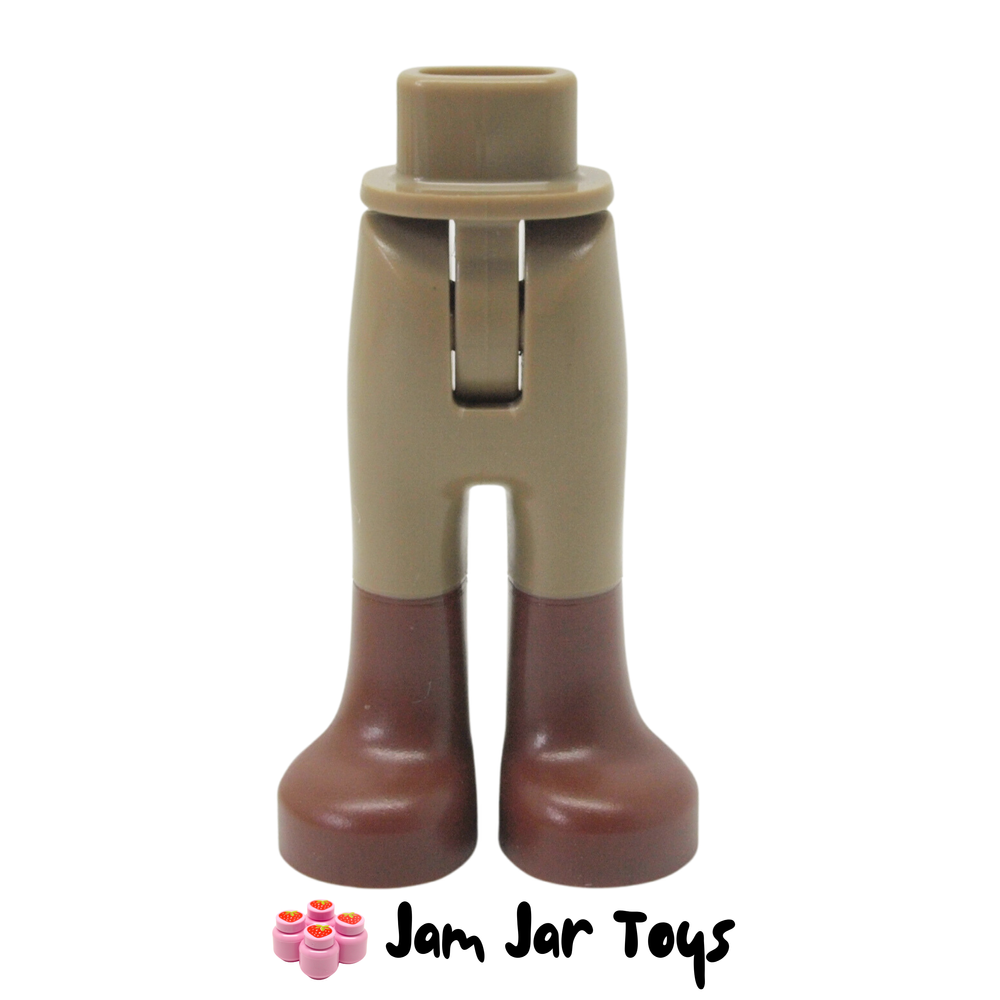 LEGO Dark Tan Minidoll Trousers with Back Pockets and Reddish Brown Boots