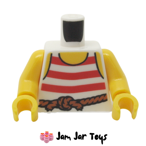 LEGO Vest, Red Stripes, Rope Belt.