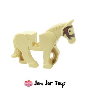 LEGO® Poseable Minifigure Tan Horse Brown Harness Black Eyes 6343565 10305 F31