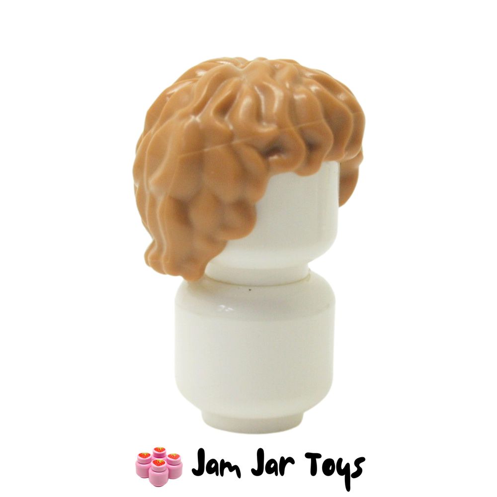 LEGO Bilbo Baggins Hair Tousled, Mid-length - Medium Nougat.