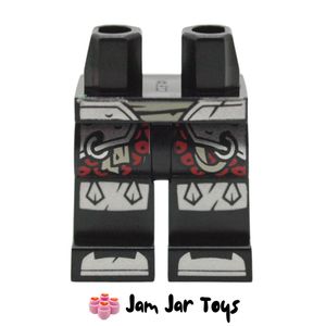 LEGO® Bone Guard Black Legs with Silver/Red Armor, Kneepads, Toes L193