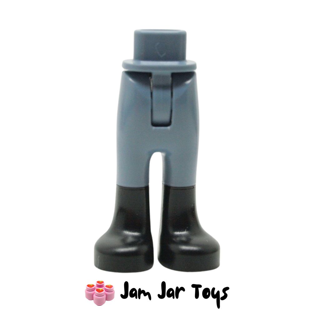 LEGO Sand Blue Minidoll Trousers with Back Pockets and Black Boots.