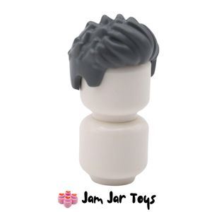 LEGO® King Magnifico Dark Bluish Grey Wavy Hair, Short Pointy, FPH126