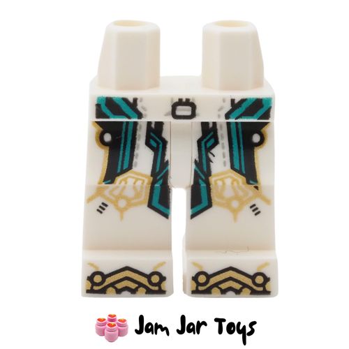 LEGO White Legs with Armour, Dark Turquoise/Gold Decorations