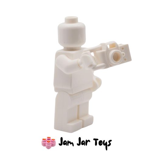 LEGO White Camera Handheld with Central Viewfinder.