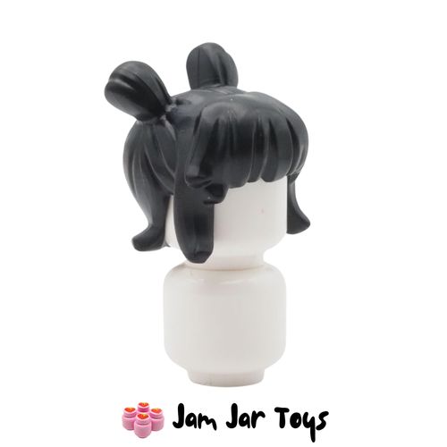 LEGO Black Long Hair with 2 High Buns