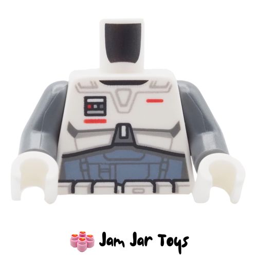 LEGO Imperial Commando Torso, Sand Blue Armour, Utility Belt, Red Markings