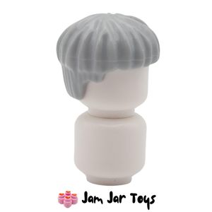 LEGO® The Fat Frier Light Bluish Grey Hair, Short Bowl Cut. H267