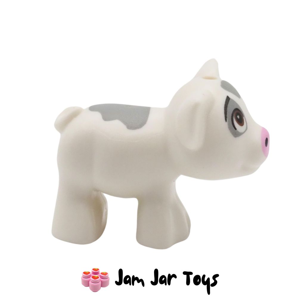 LEGO Disney Pua Pig, Moana, White Body, Grey Markings Side View